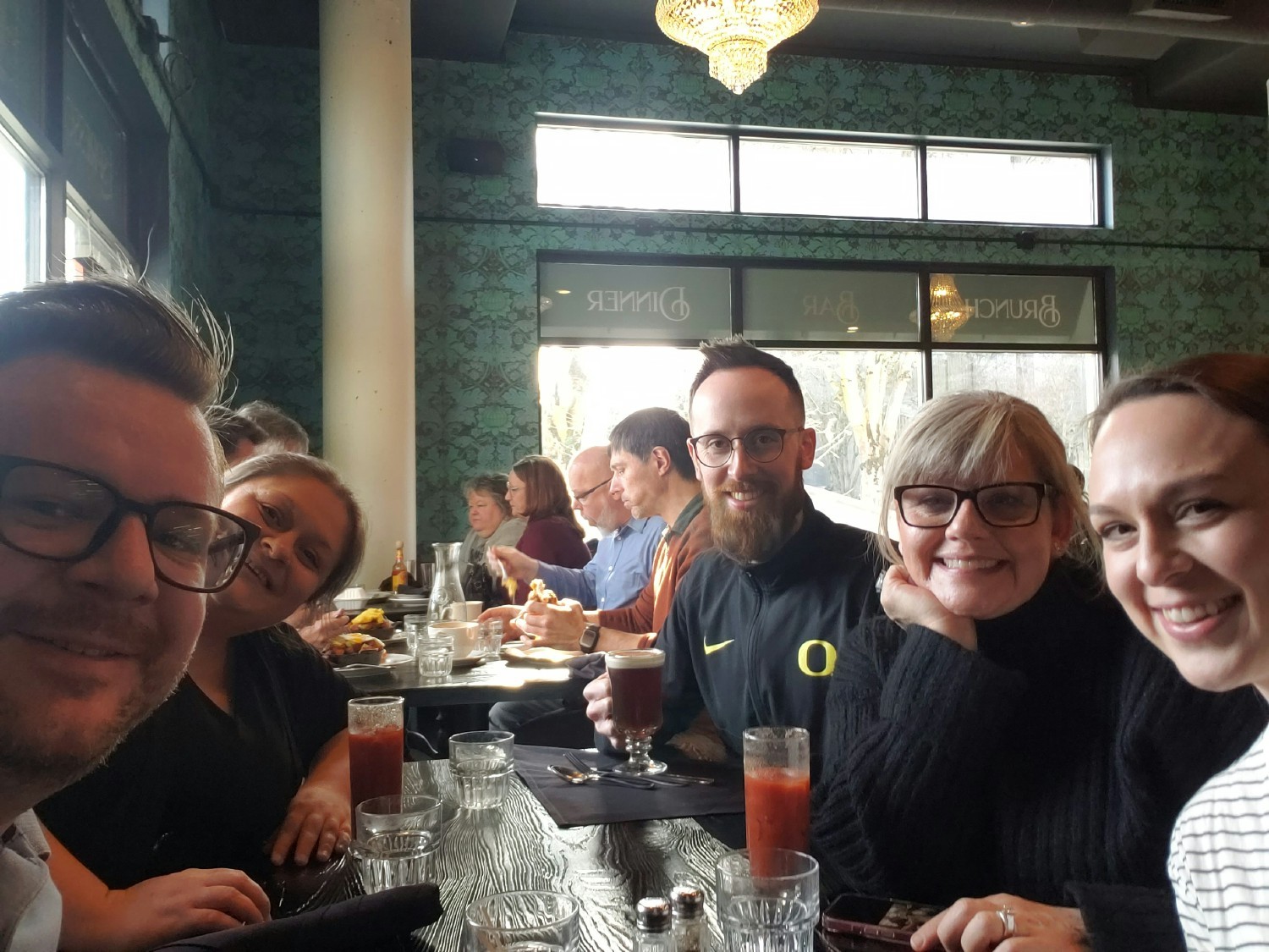 Project Management and Operations bond over dinner at a locally owned eatery near our Eugene, OR headquarters.