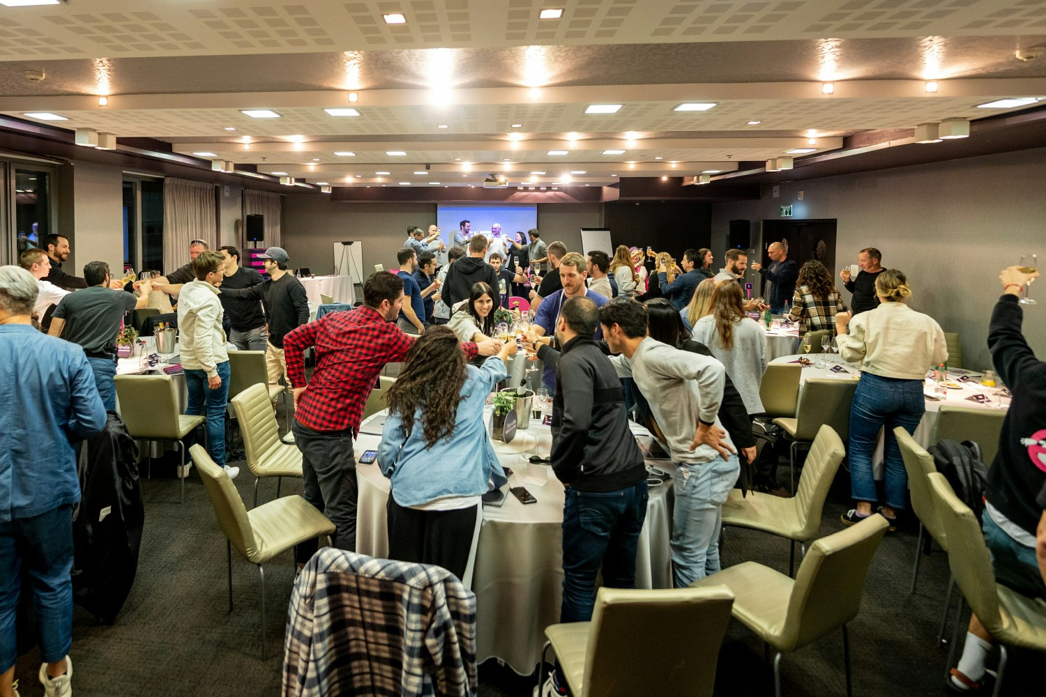 The team attends and presents at a conference 