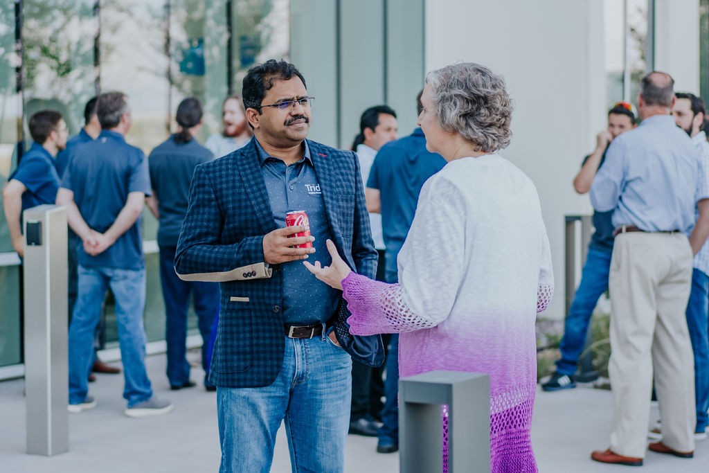 The Tridius Technologies team enjoying the Plano, TX office inauguration.