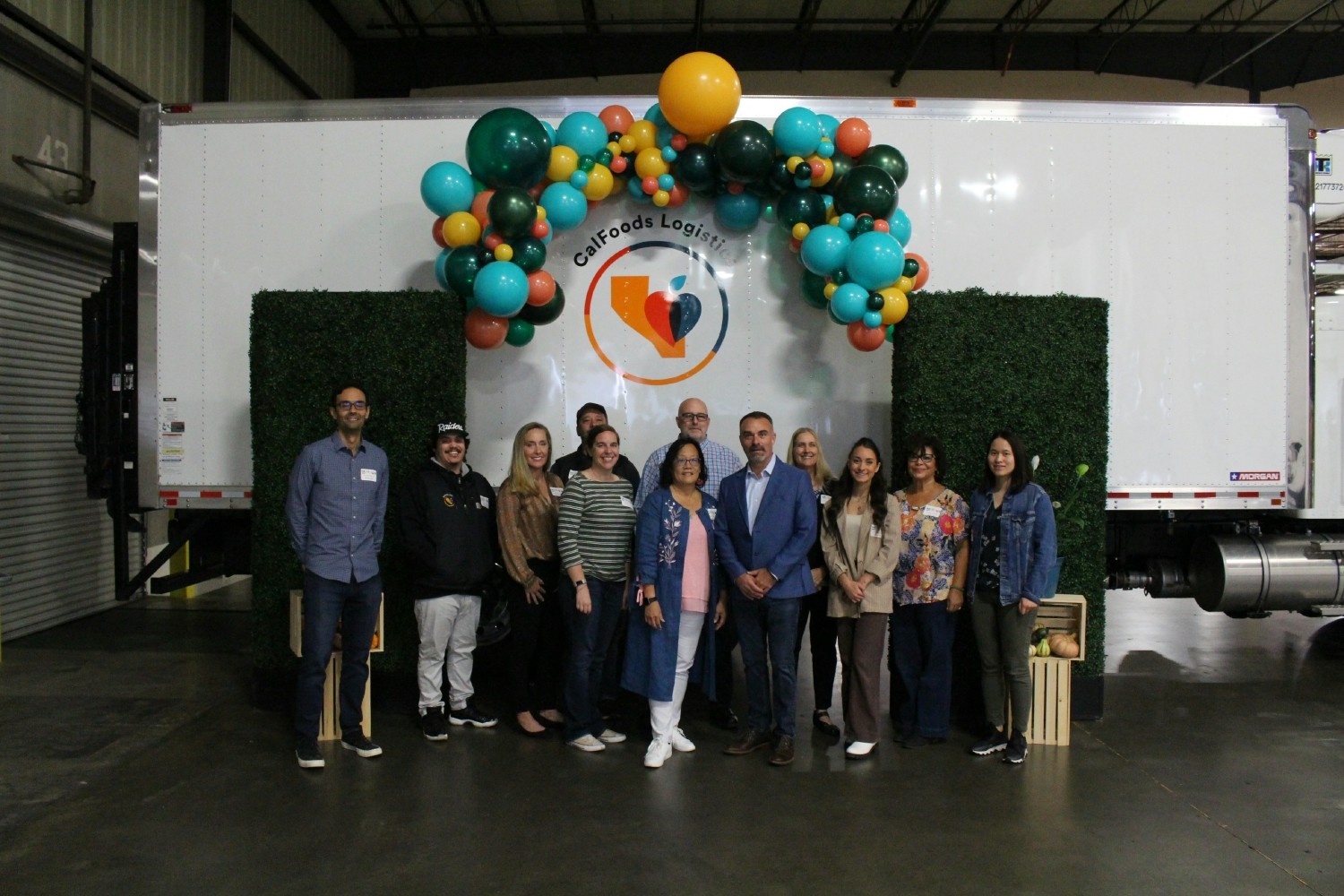 The CalFoods Logistics team at our anniversary party.