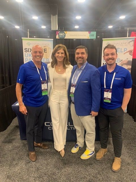 The Covalence crew with the CEO Of UKG, Jennifer Morgan