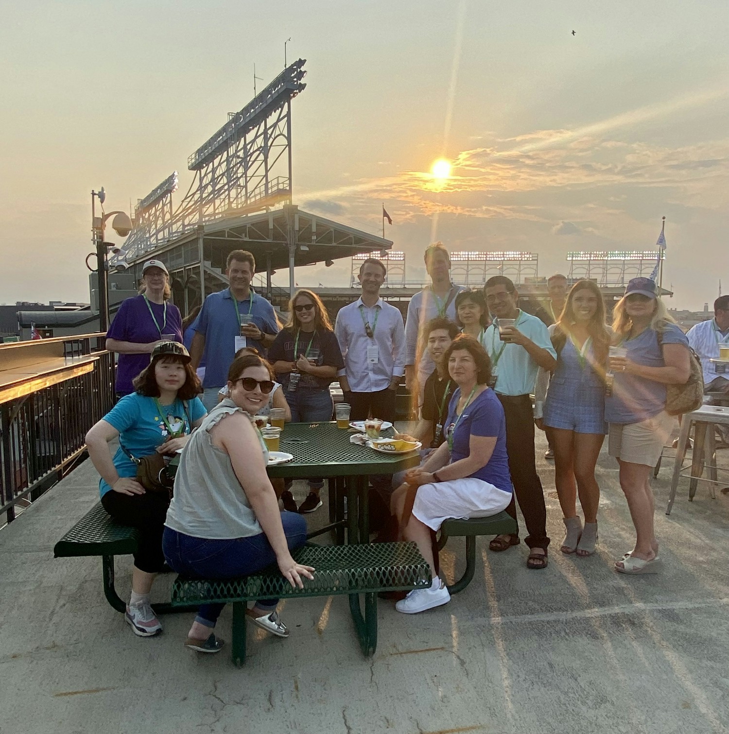 Take me out to the ball game! Supernova celebrates being back together in-person at a Cubs Rooftop event.