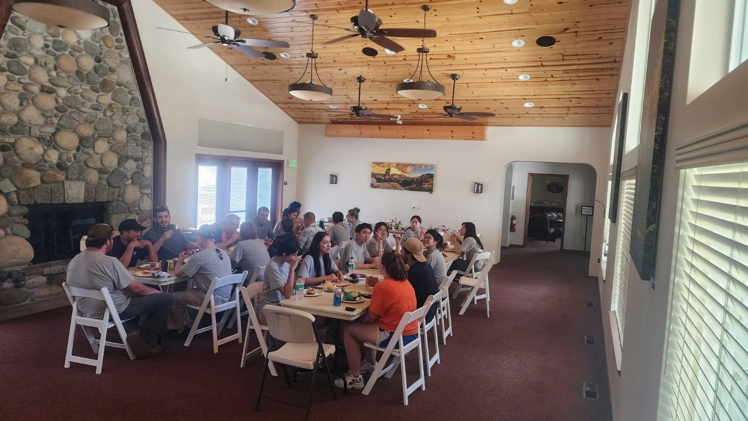 A typical Employee Luncheon at The Redwoods