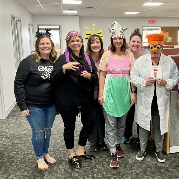Getting into character at our Halloween event