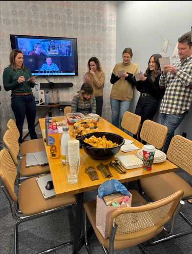 A baby shower in the office for our head of Client Services who recently had twins!