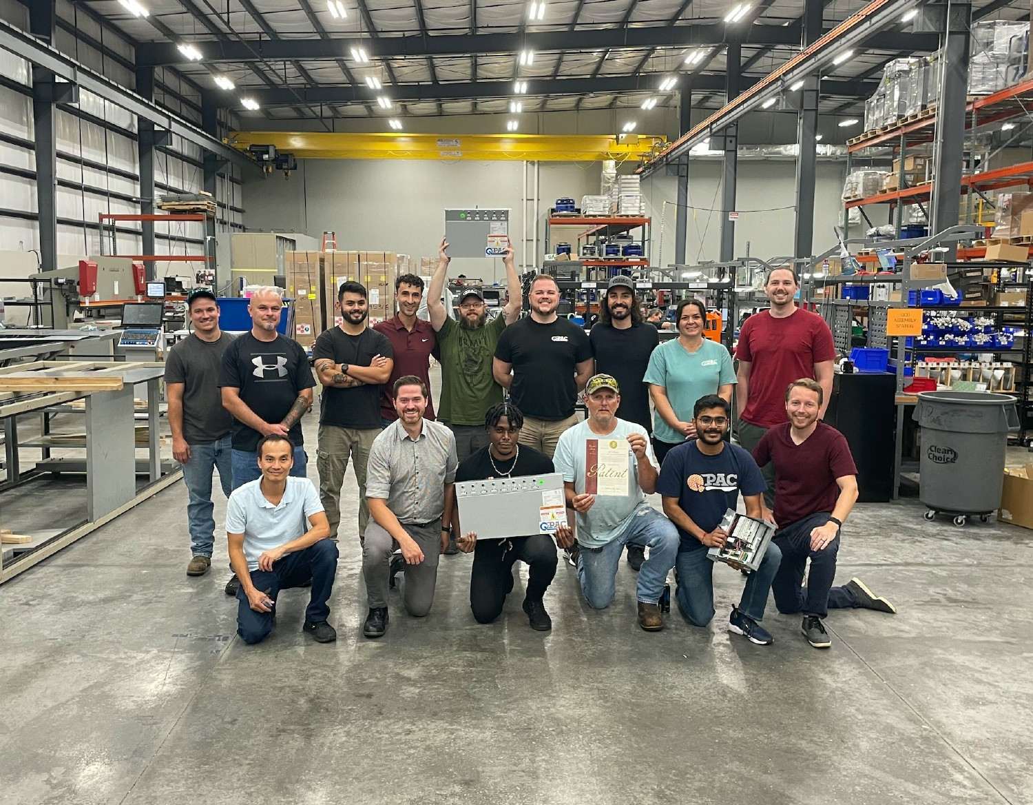Our engineering and manufacturing teams celebrating the work to develop and launch our Quick Connect Box.