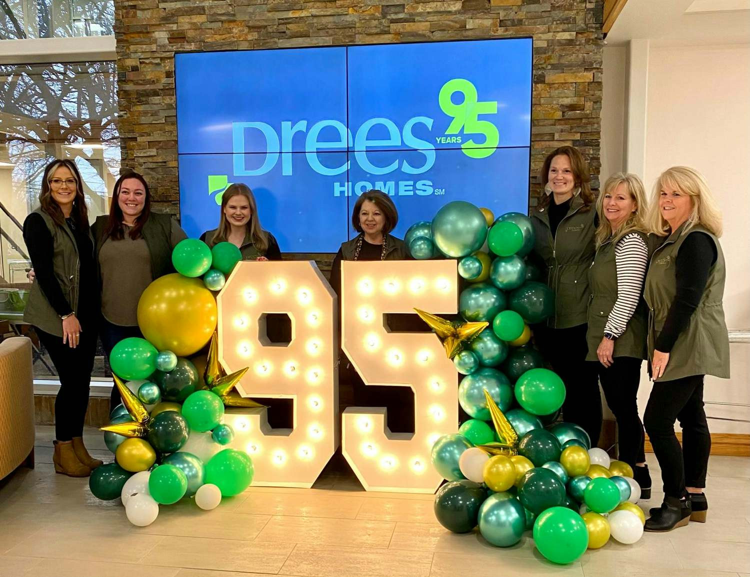 Employees gathered in our headquarters lobby to celebrate our 95th year in business. 