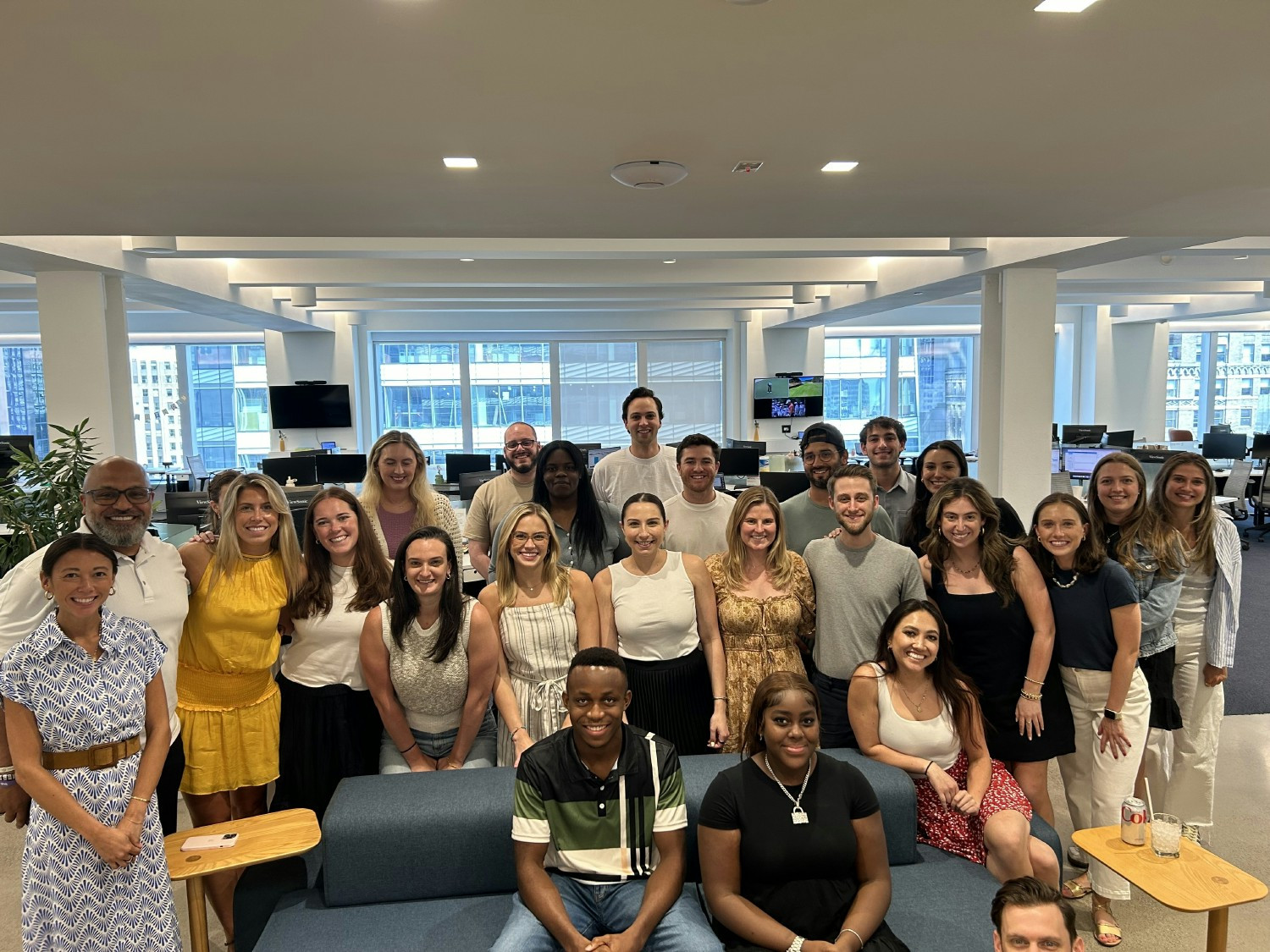 KIPP interns, Mimi and Favour, are welcomed back by the New York office. 