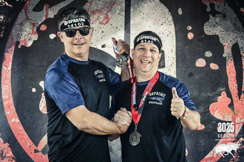 Chris Hutchison and COO Alexis Ford complete in NC Spartan Run