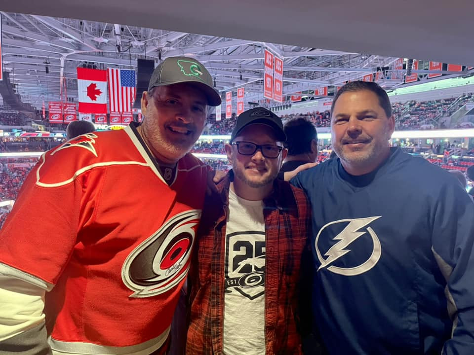 Employee teambuilding at NC Canes Hockey Game