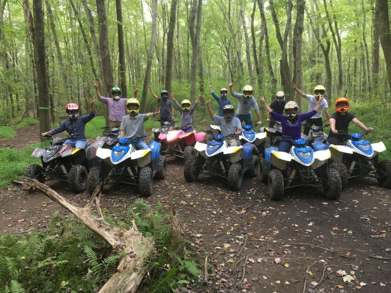 Our team riding UTVs