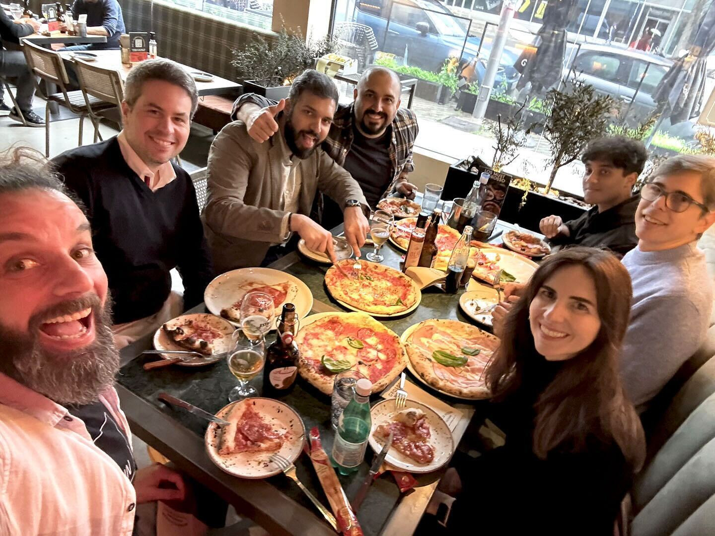 We work hard and pizza harder