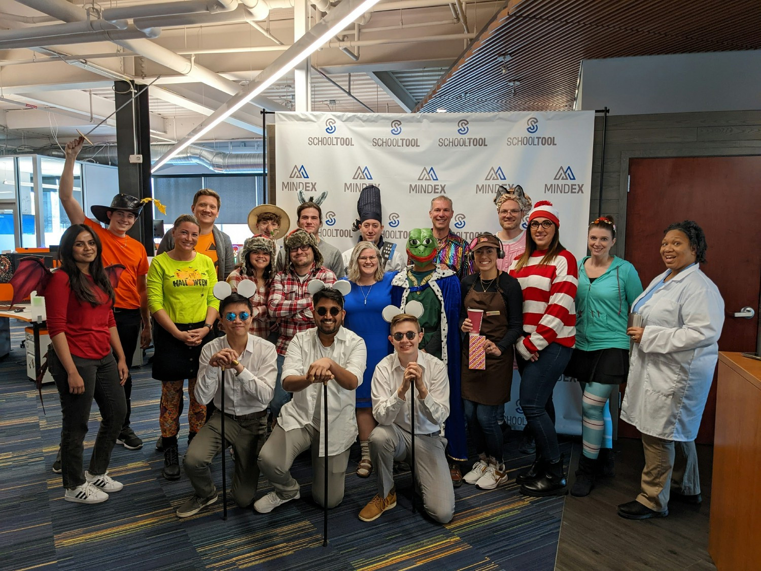 Embracing the spooky season with costumes and snacks!