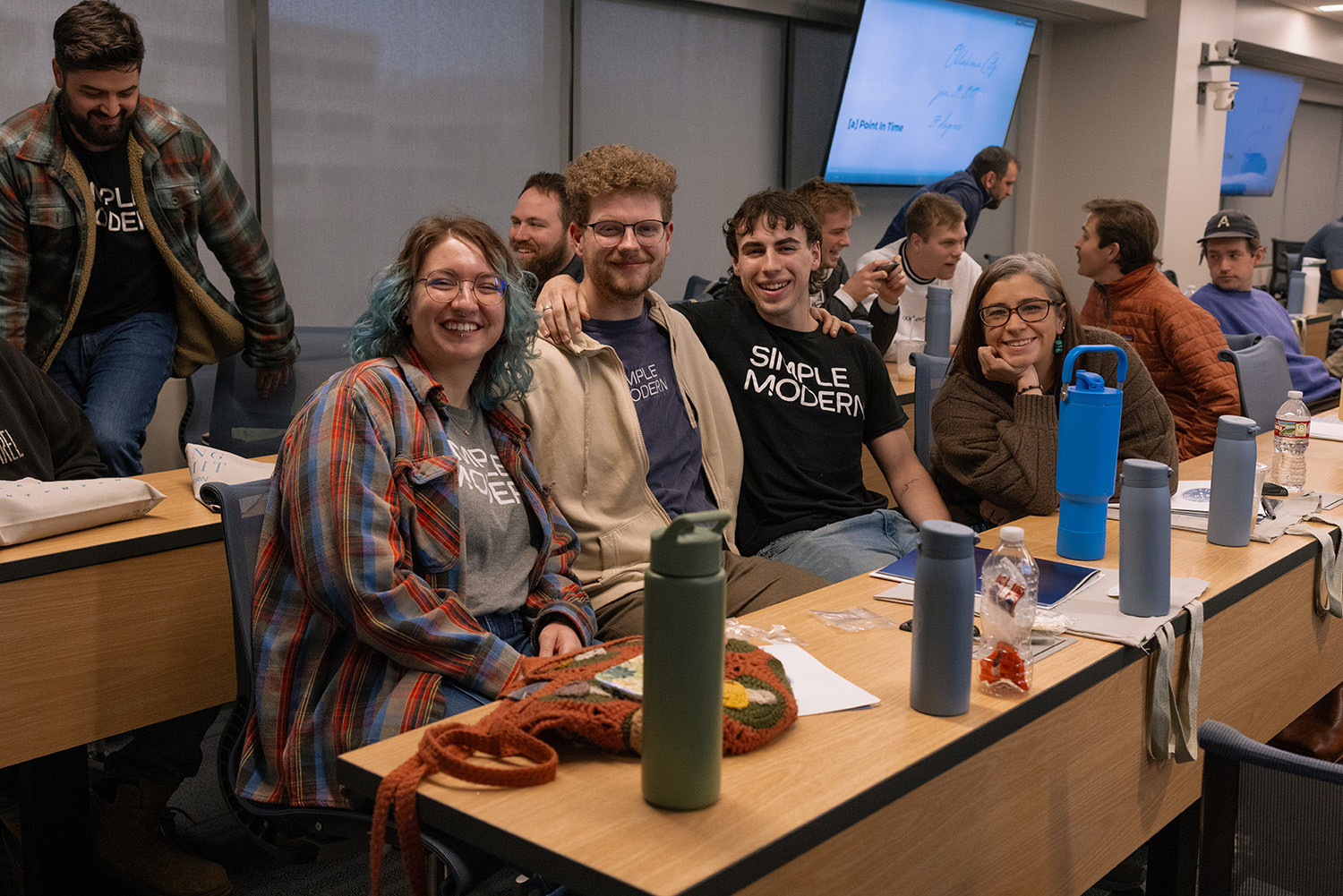 Simple Modern employees attend the annual Giving Summit, a day-long discussion to allocate nonprofit giving each year.