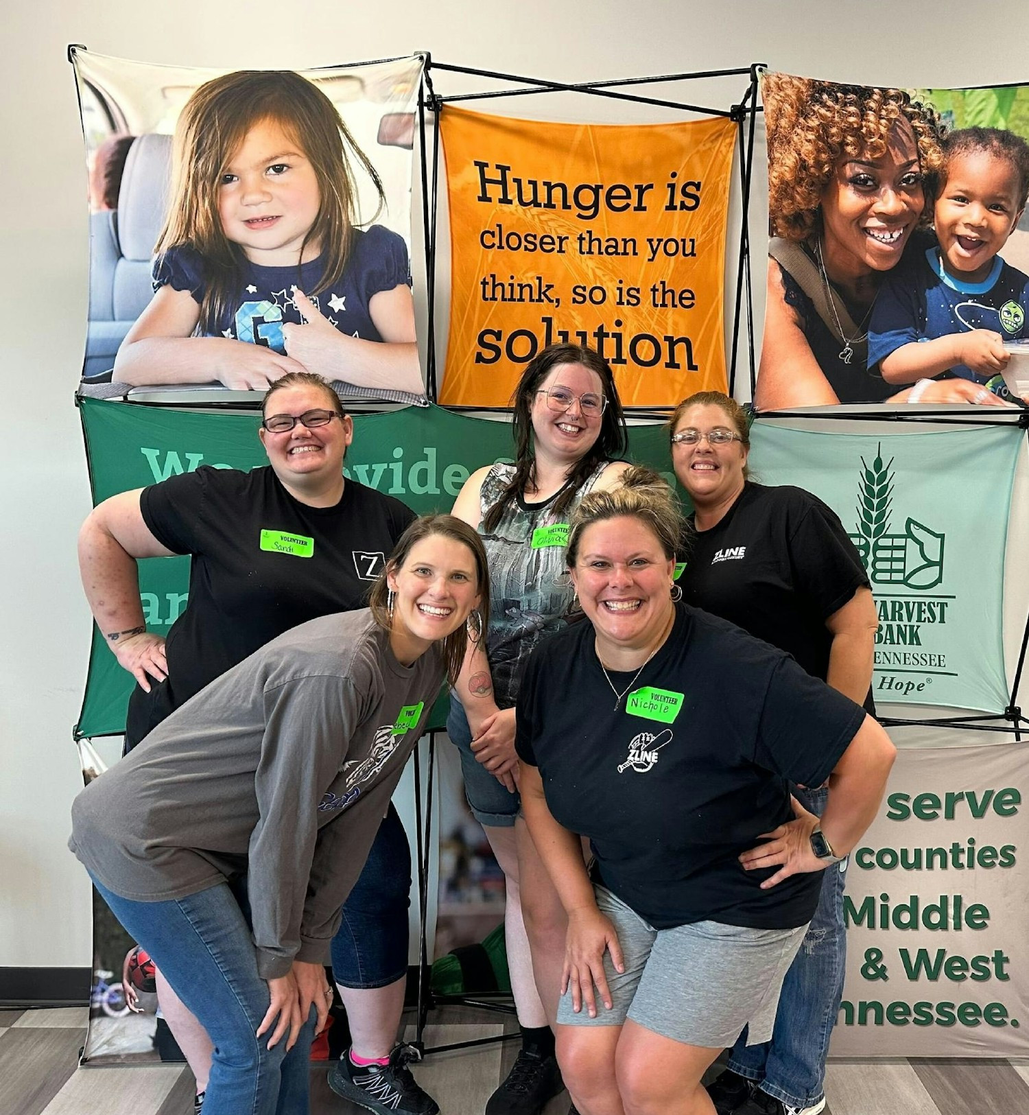At ZLINE, staff is encouraged to donate time and resources to local nonprofits like the Second Harvest Food Bank in TN.