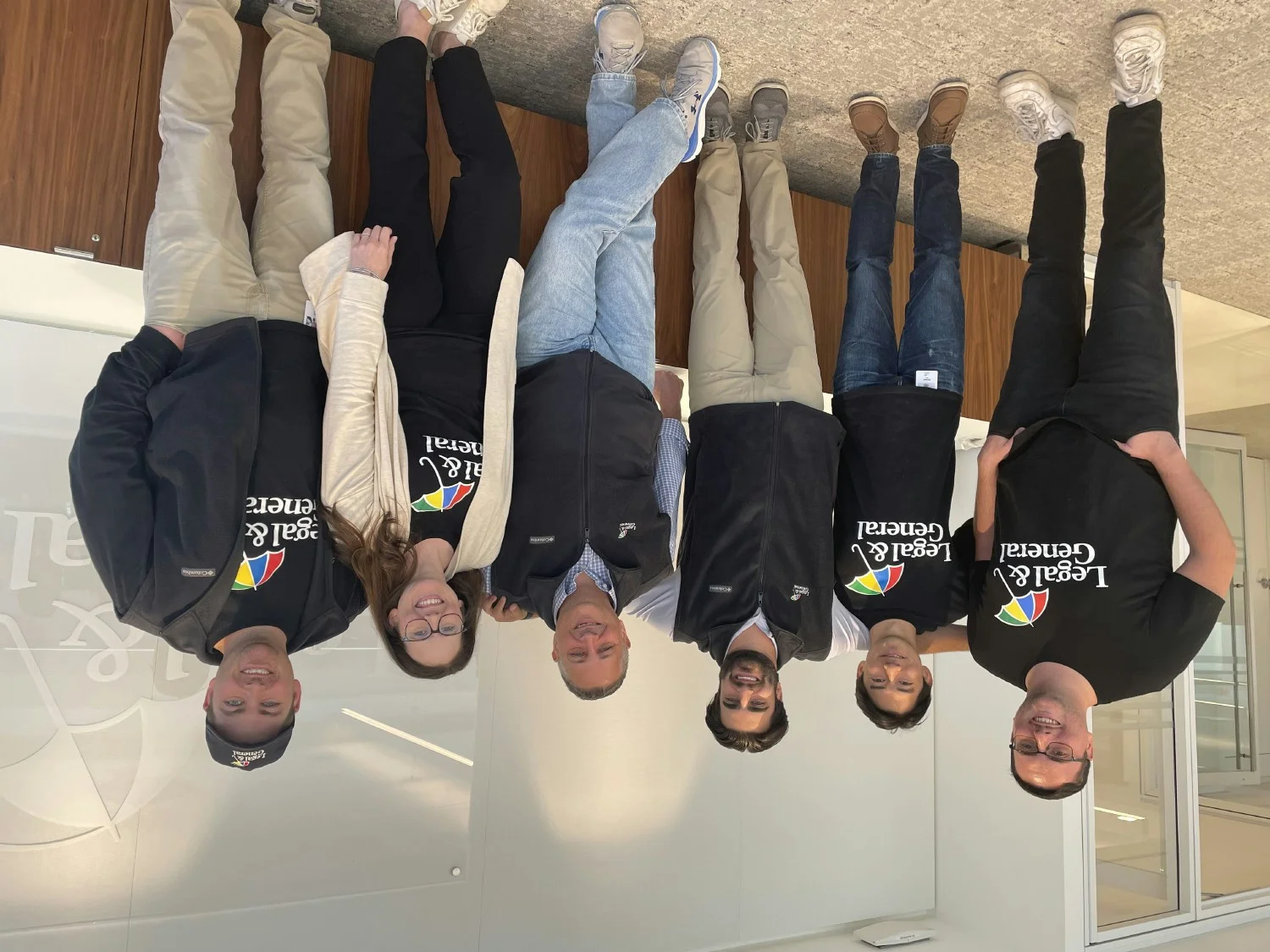 L&G Spirit Day - Group photo of our LGRA Spirit Day, a day we asked employees to wear their LGRA swag.