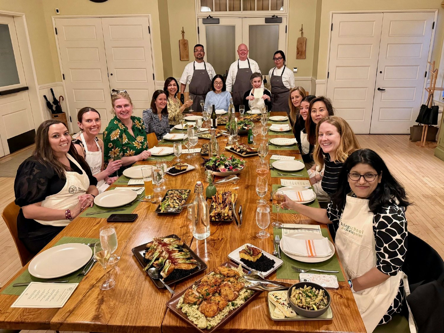 As part of Arcus’ female leadership offsite, attendees worked as a team to cook a meal they later enjoyed altogether.