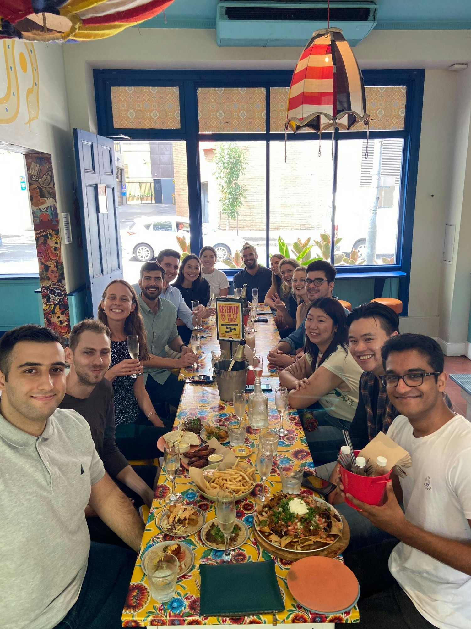 The Sydney team enjoying a team lunch