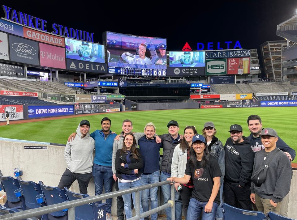 The Frontrunner team had the chance to cowork and hang out together in NYC, then went to a Yankees game.