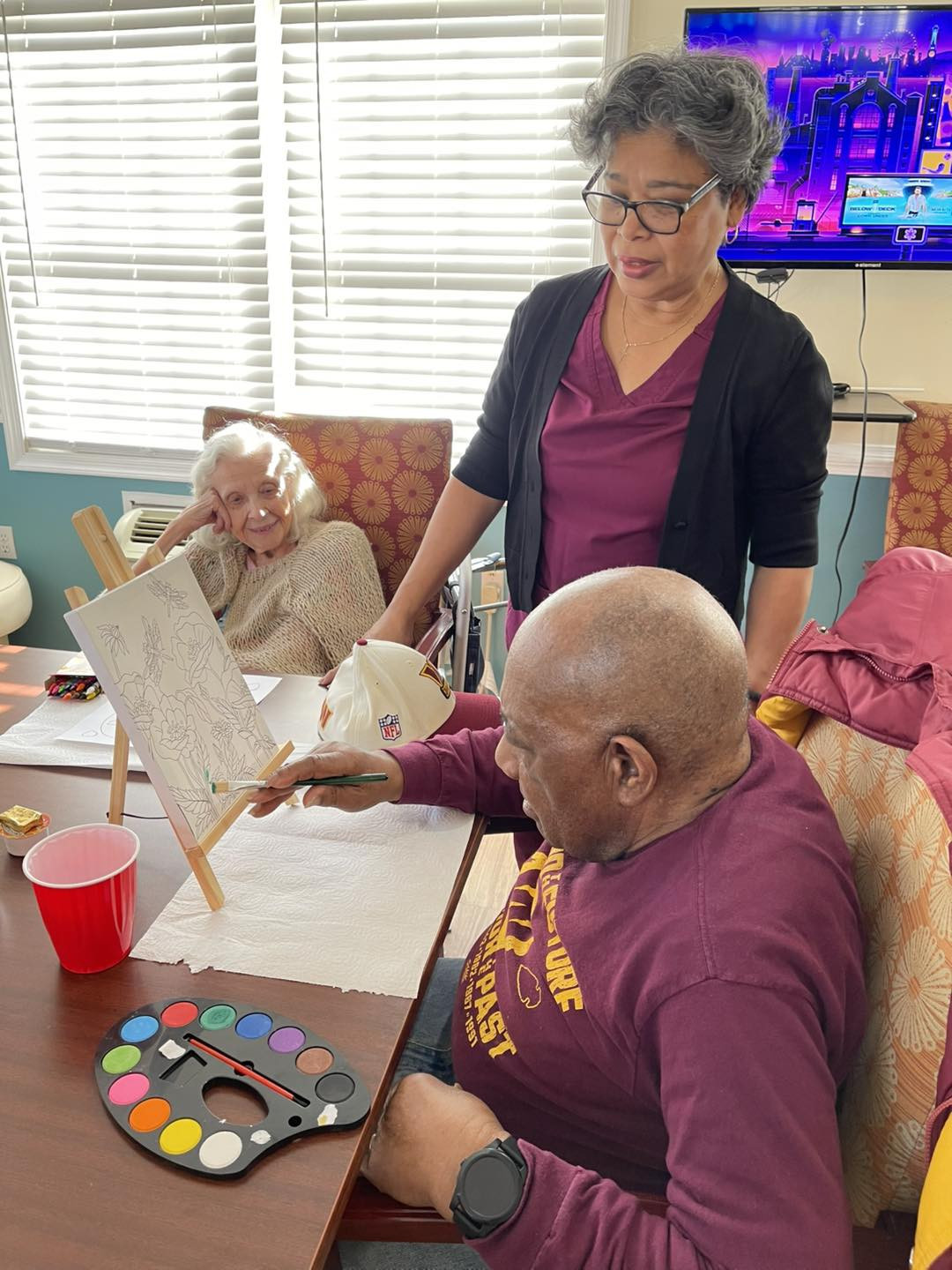 Sip and Paint at Essex House Assisted Living