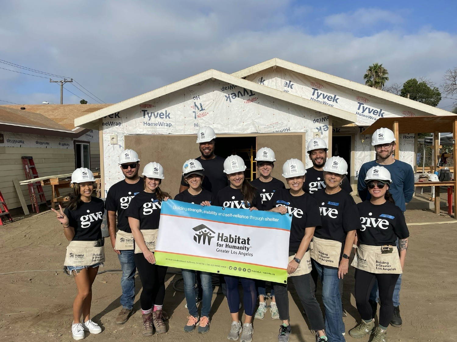GIVE (Fabletics' philanthropic group) hosted a Build Day with Habitat for Humanity