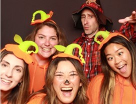 Fabletics CEO, Adam Goldenberg, and his staff at the annual Halloween party