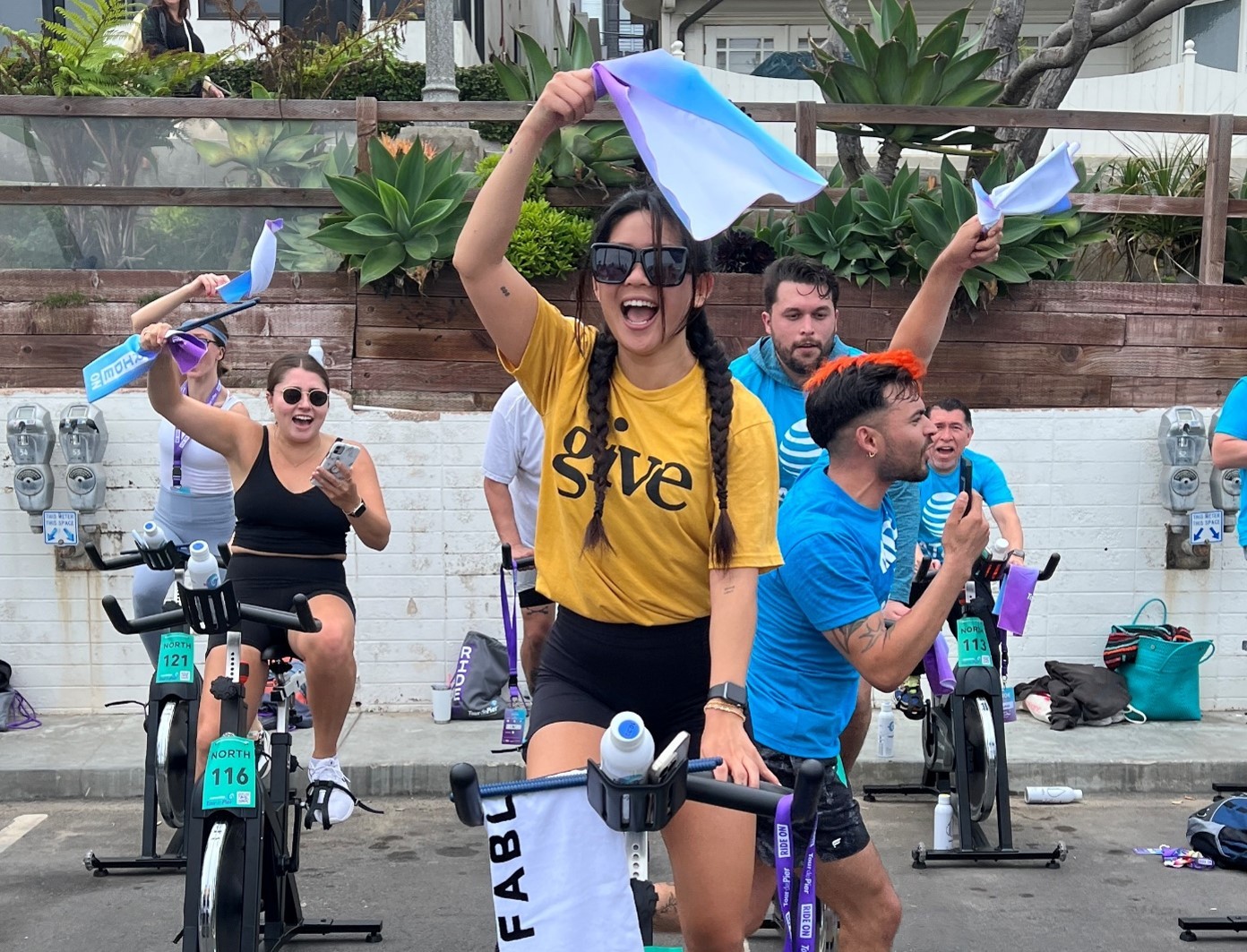 One our Chiefs of Staff representing GIVE (Fabletics' philanthropic group) at Tour de Pier, a charity ride for cancer