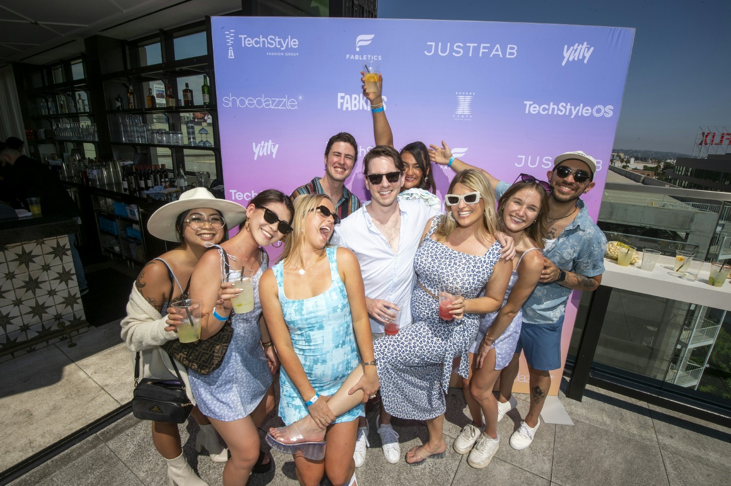 Fabletics employees enjoying our annual summer party