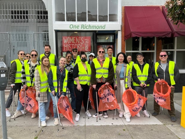 Joining local organizations for an Earth Day cleanup