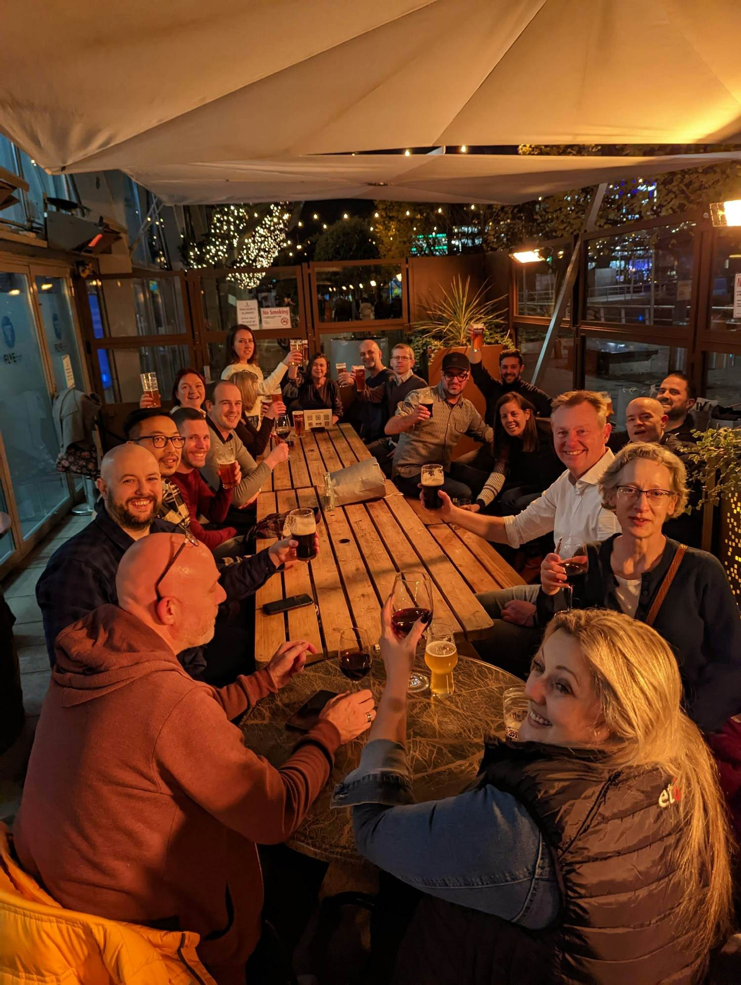 After Axe throwing, a meal and a fine Christmas night out in the city centre was well deserved