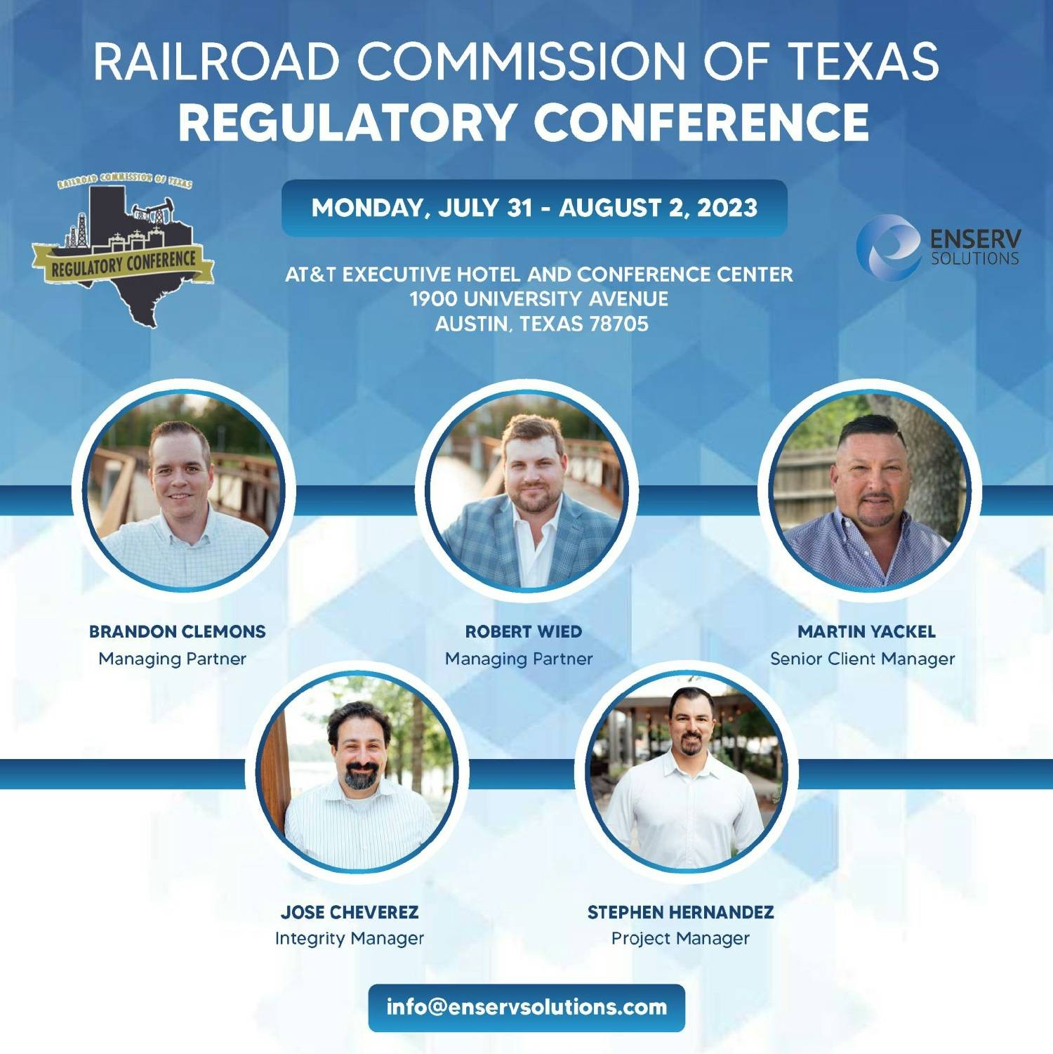 EnServ team at the 2023 Railroad Commission of Texas Regulatory Conference in July / August 2023.