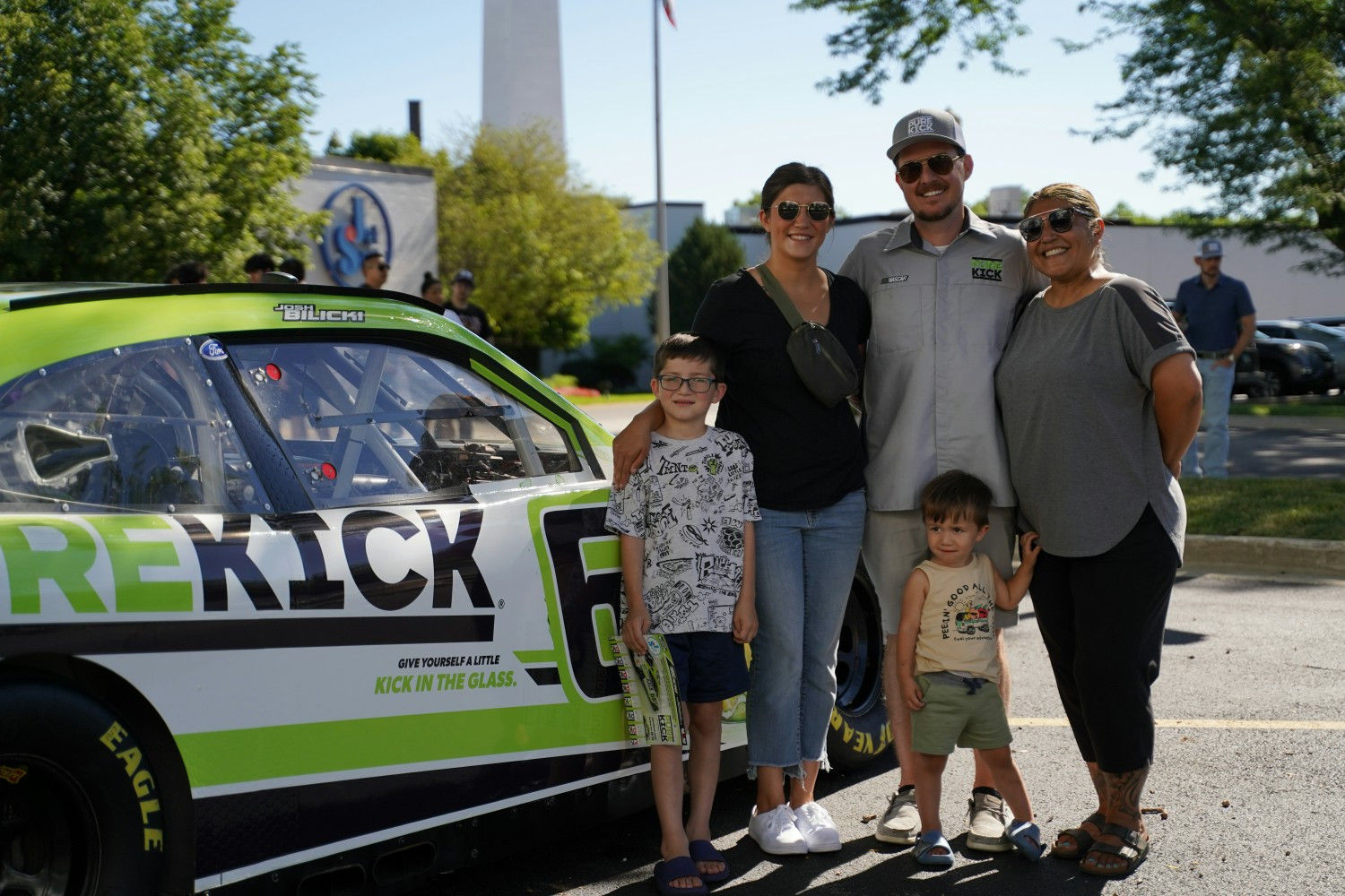 Families in the community could come out to see the Jel Sert-sponsored Pure Kick car for the Chicago Street Race.