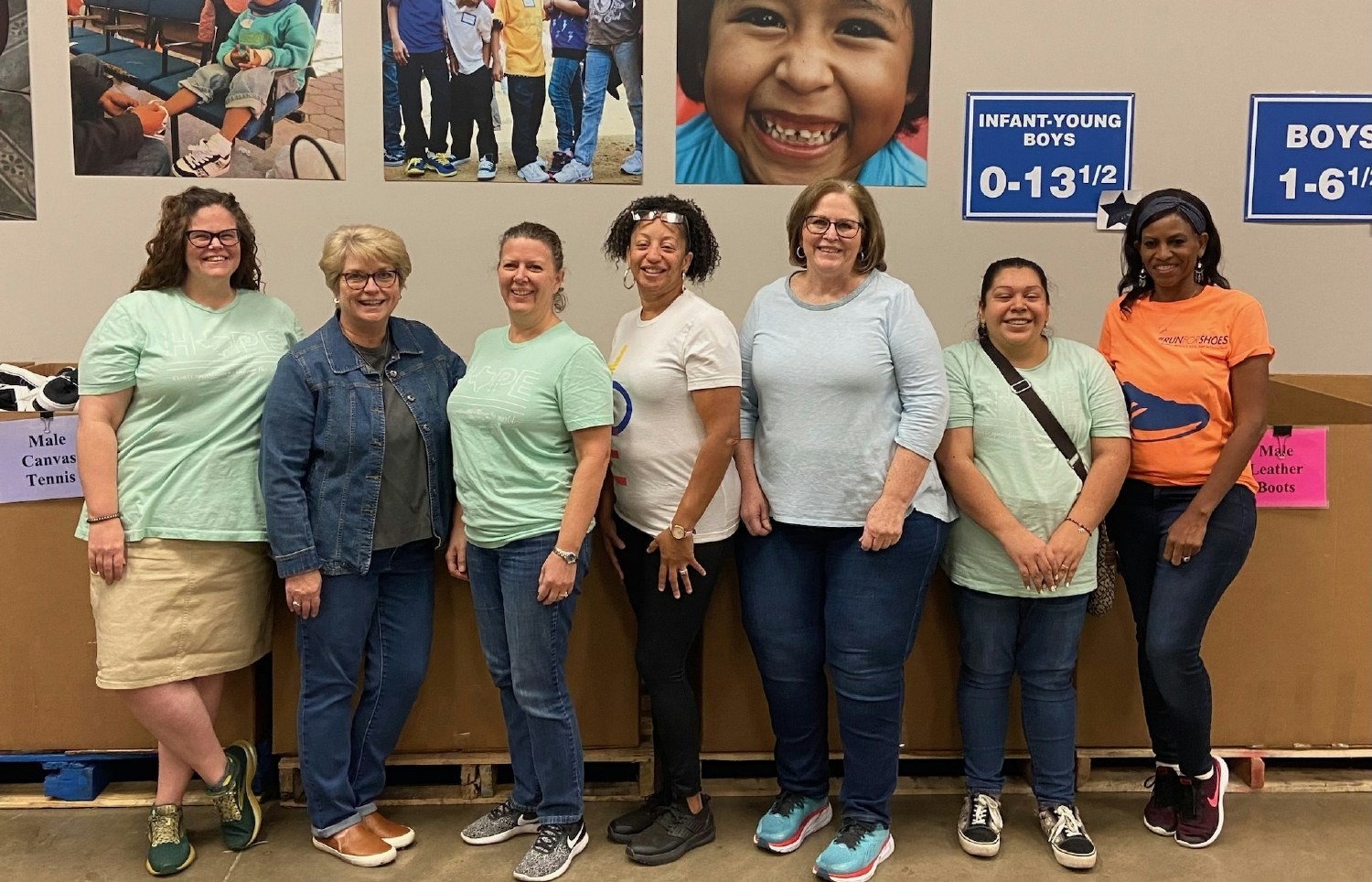 Financial Services group volunteers an afternoon at the Buckner Center for Humanitarian Aid.