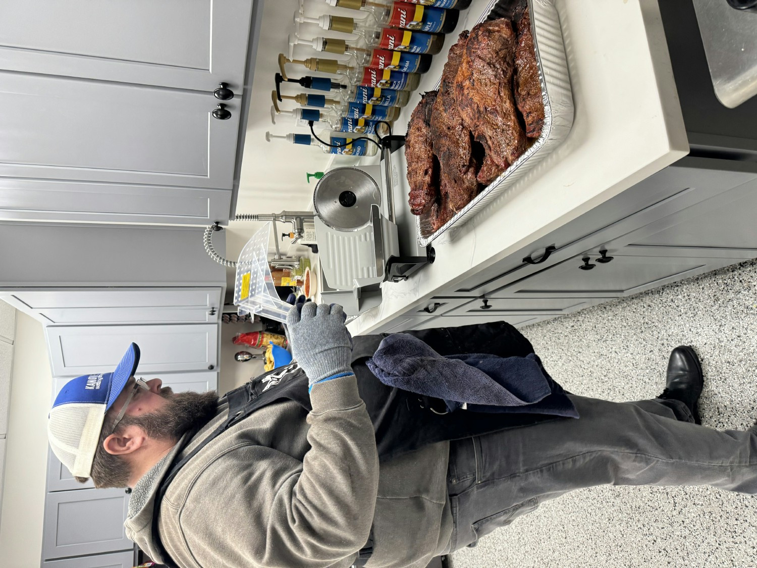 Jimmy our Service manager cooking for the guys for training.