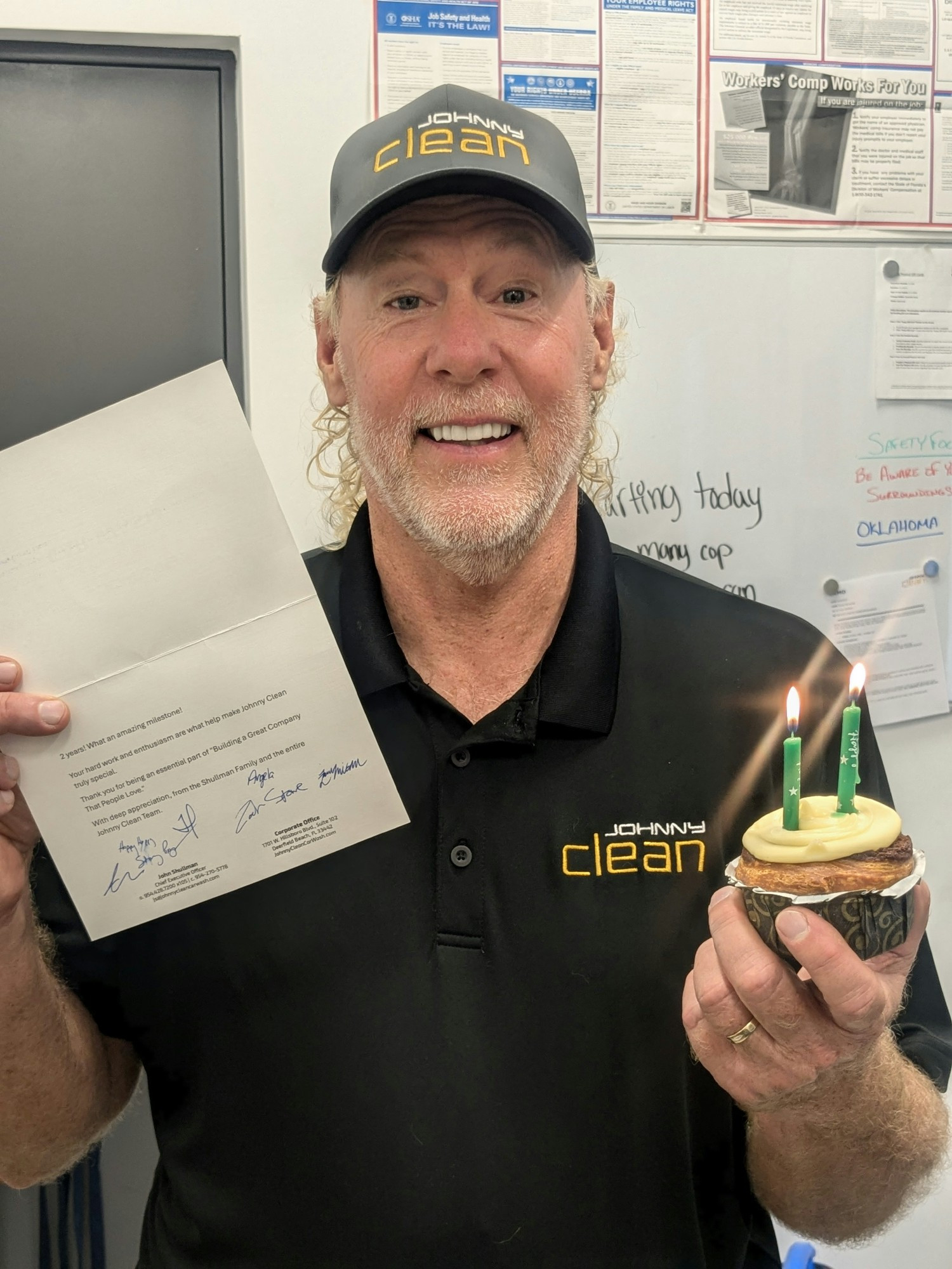 Shoutout to every anniversary milestone. You're the heart of Johnny Clean!