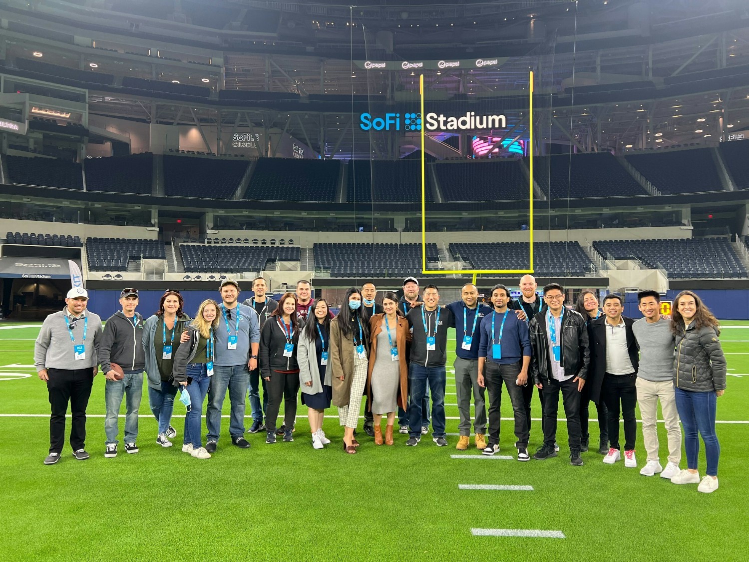BuildOps team visiting the SoFi Stadium