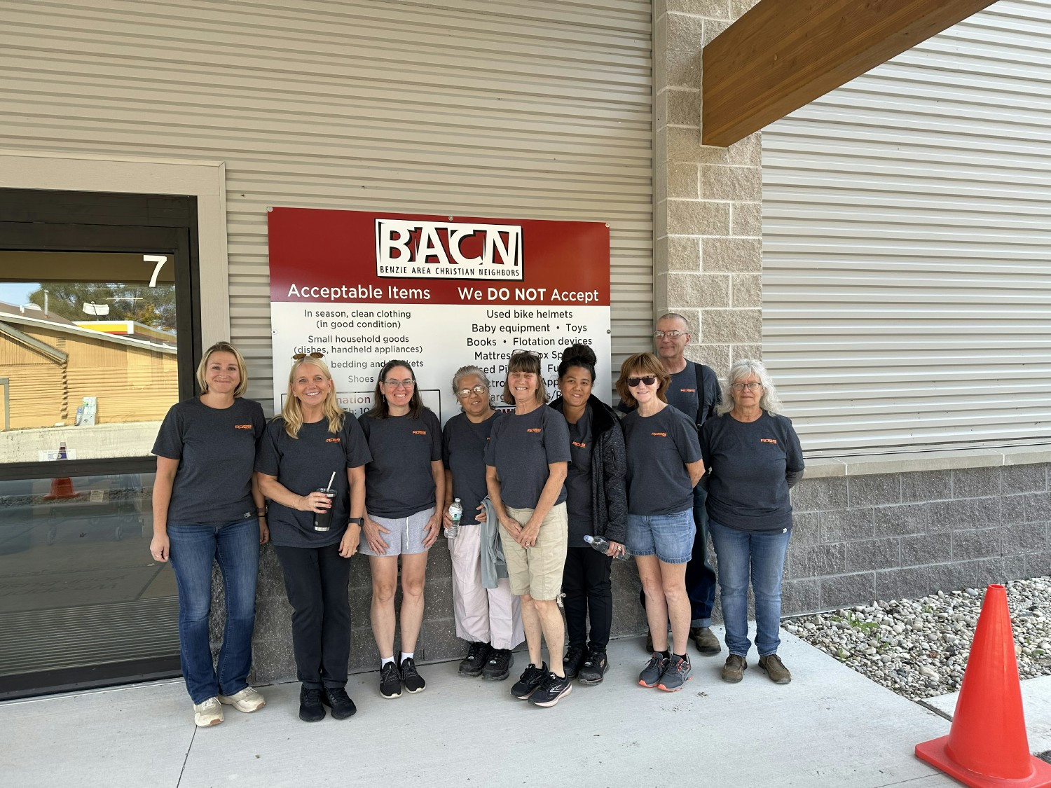 ROSS DECCO Volunteers (Michigan) got together to help BACN unpack, organize, and stage items for those less fortunate