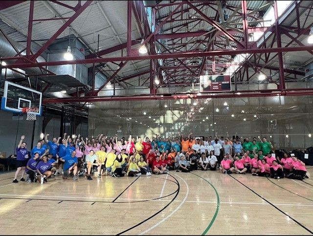 Go Blue Team! e4health fielded a team for an annual Olympics to raise money to fight pediatric cancer.