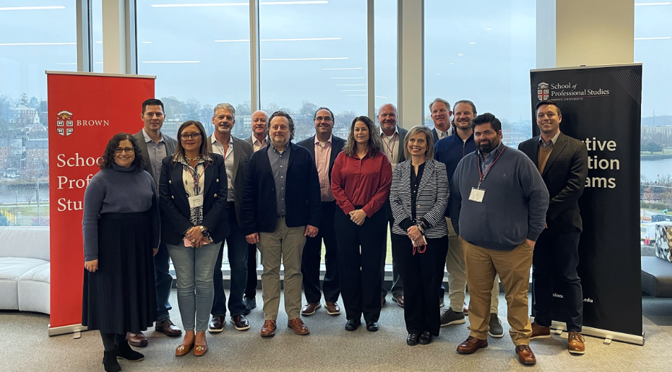 Twelve e4health leaders at Brown University for a custom executive education program on strategy and alignment.