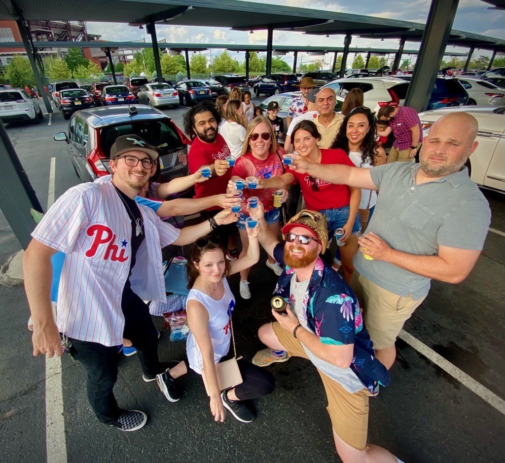 Team outing at the Phillies game.