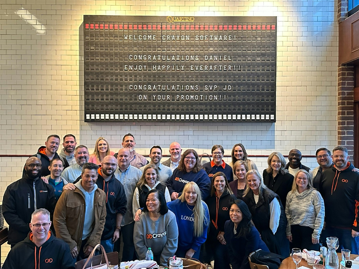 The best people leader team in the business celebrating a promotion and an upcoming wedding!