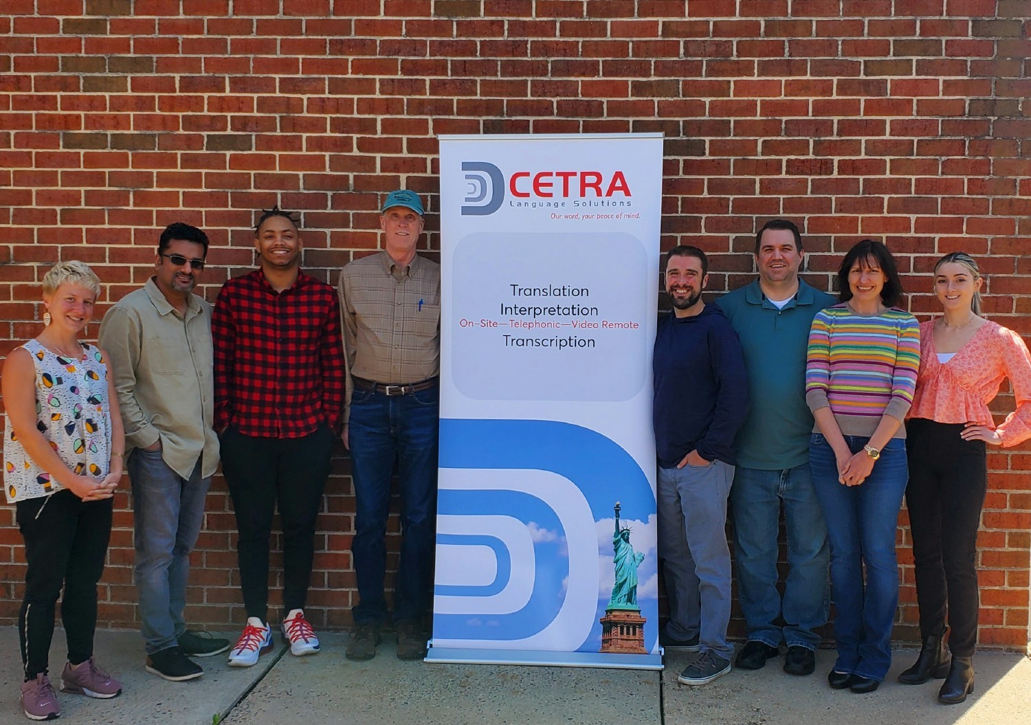 Monthly lunch at the HQ office and showing new CETRA banner