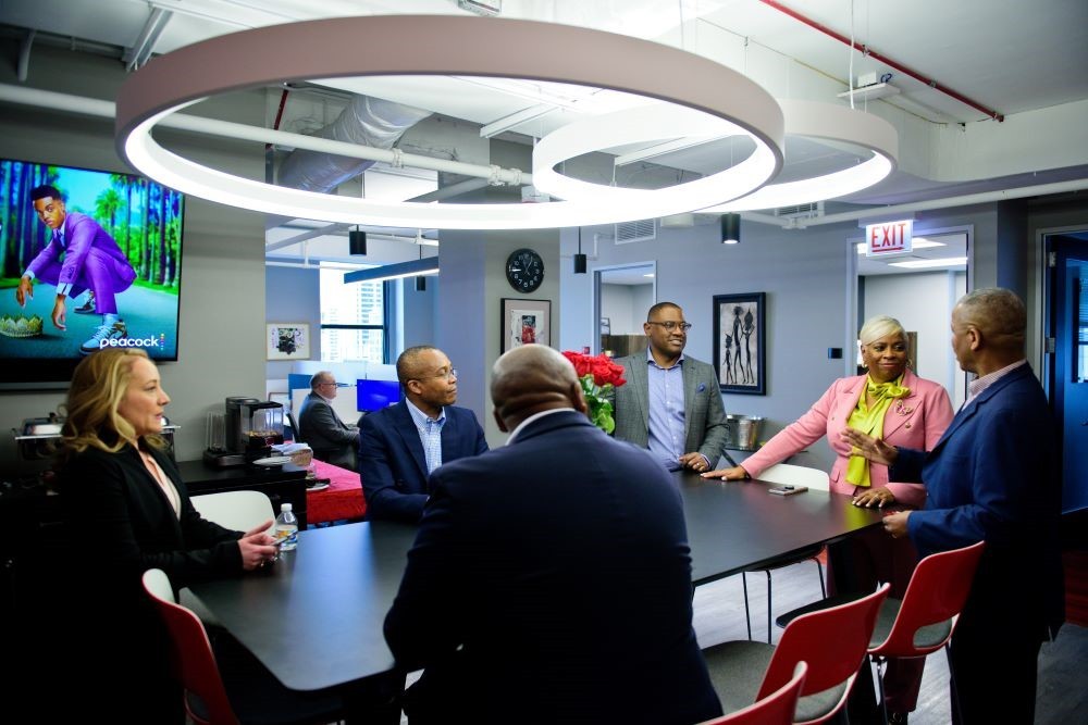 Sharing stories and experiences over good food is a common occurrence at the WE headquarters!