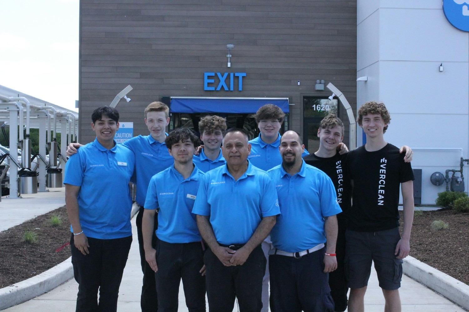Team picture before grand opening of another new Everclean car wash club!