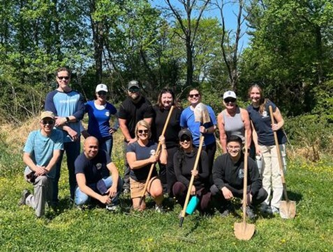 For Earth Day, our Green Team organized a special volunteer event, replanting meadows with indigenous plants.