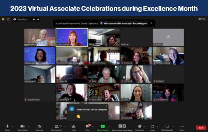 Associates participate in virtual celebrations during Excellence Month, a month-long Associate recognition event 