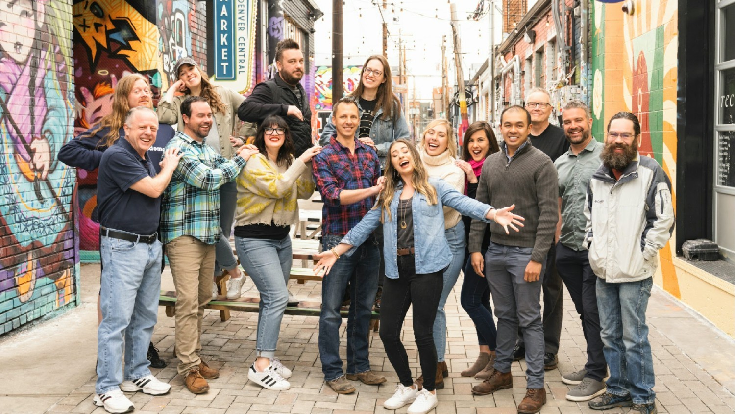 Fun team photo in Denver, CO