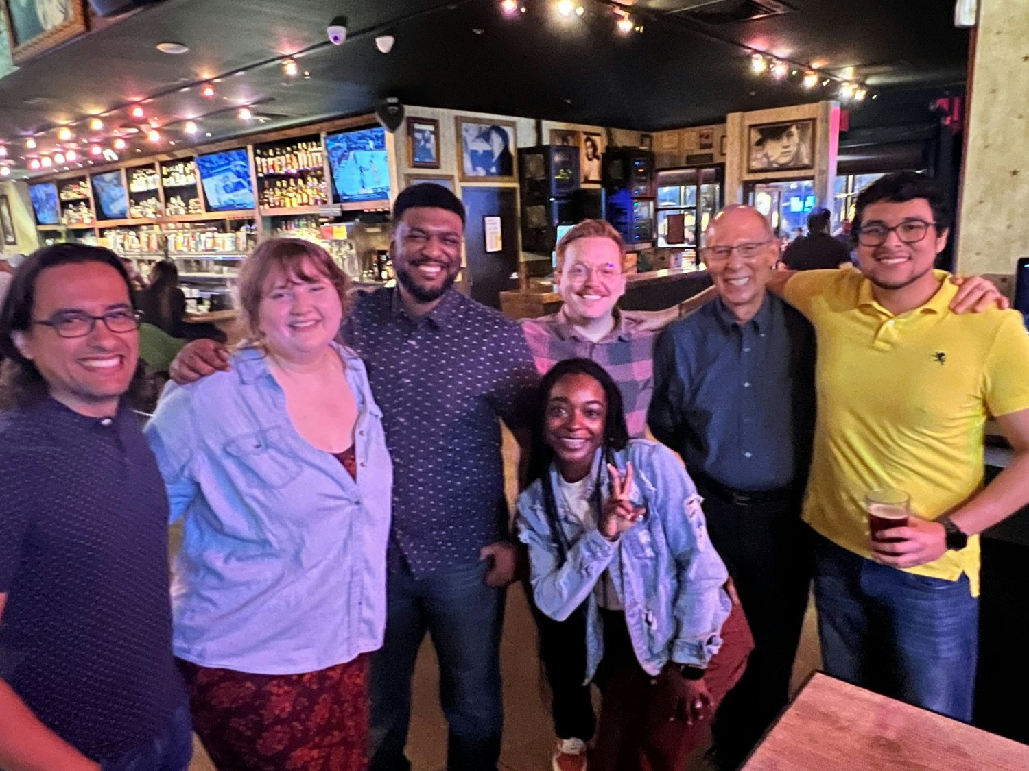 A get-together celebrating the hard work of a team member. 