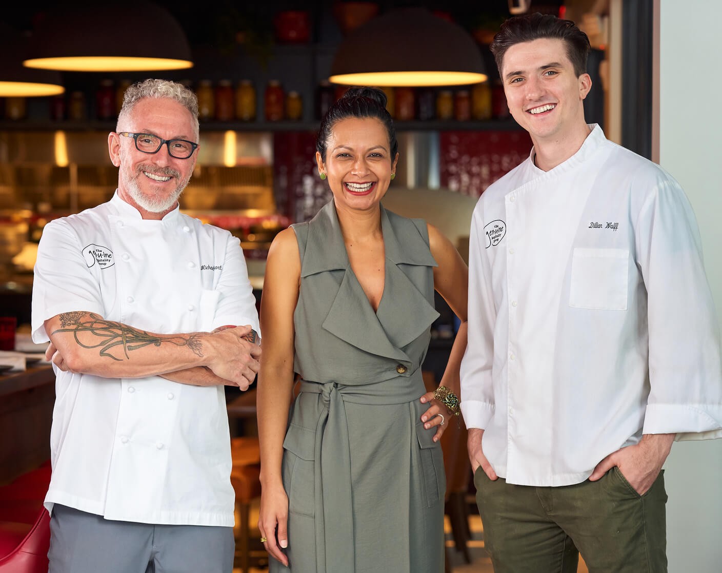Chef Michael Schwartz , GM Alina Tellez and Chef de Cuisine Dillion Wolff 