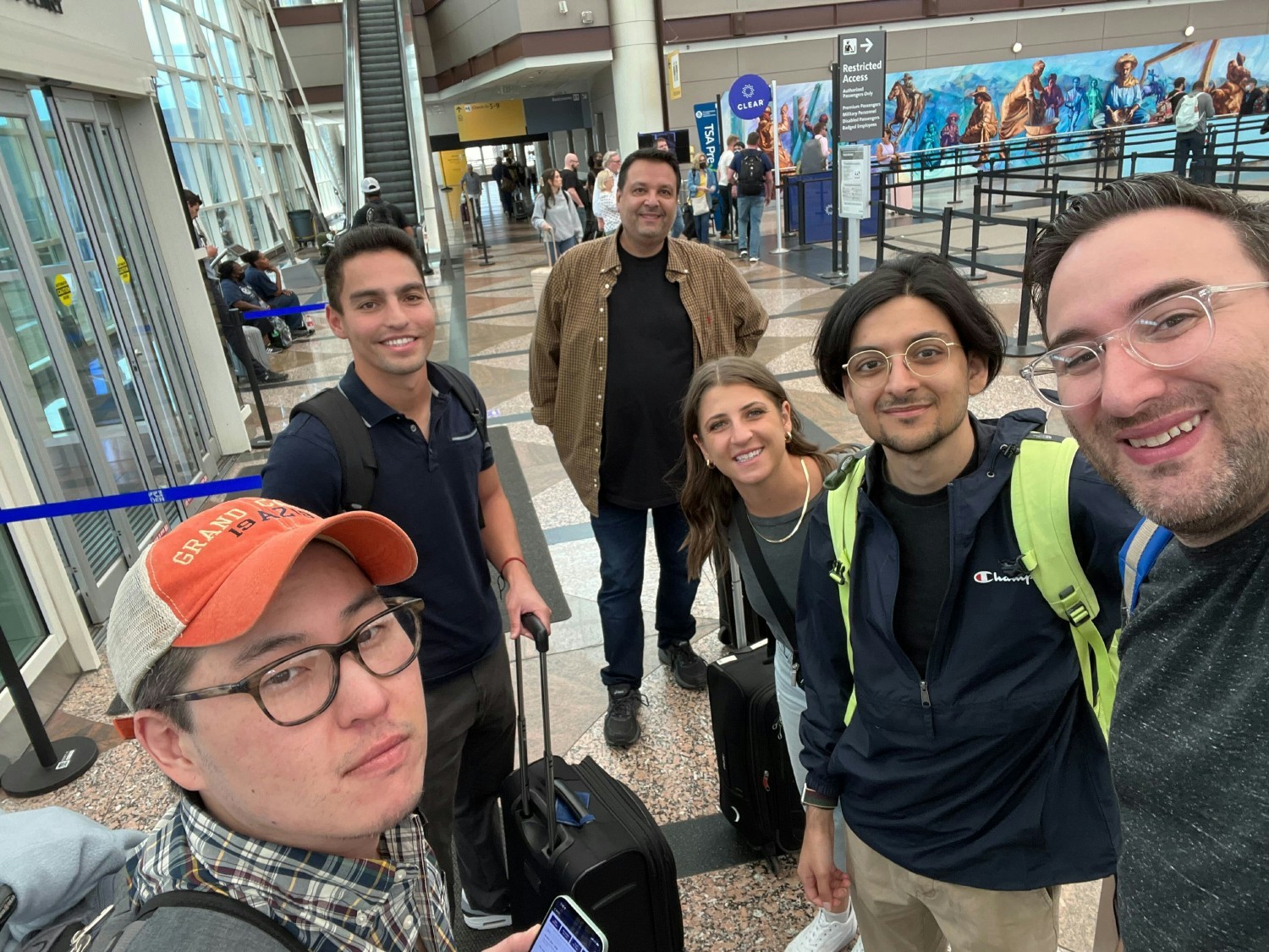 Some of the Bidscale team at the airport. 